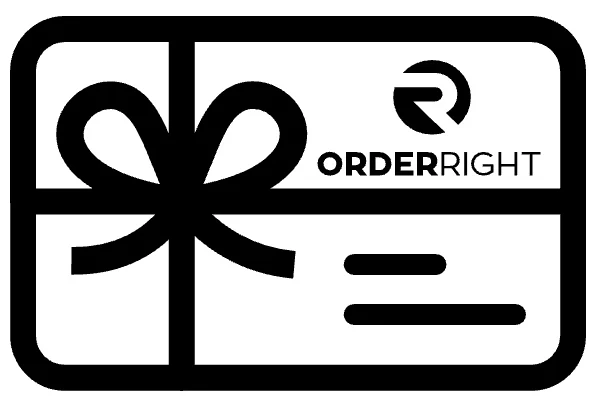 Fiyonklu ve OrderRight logolu kupon kartı