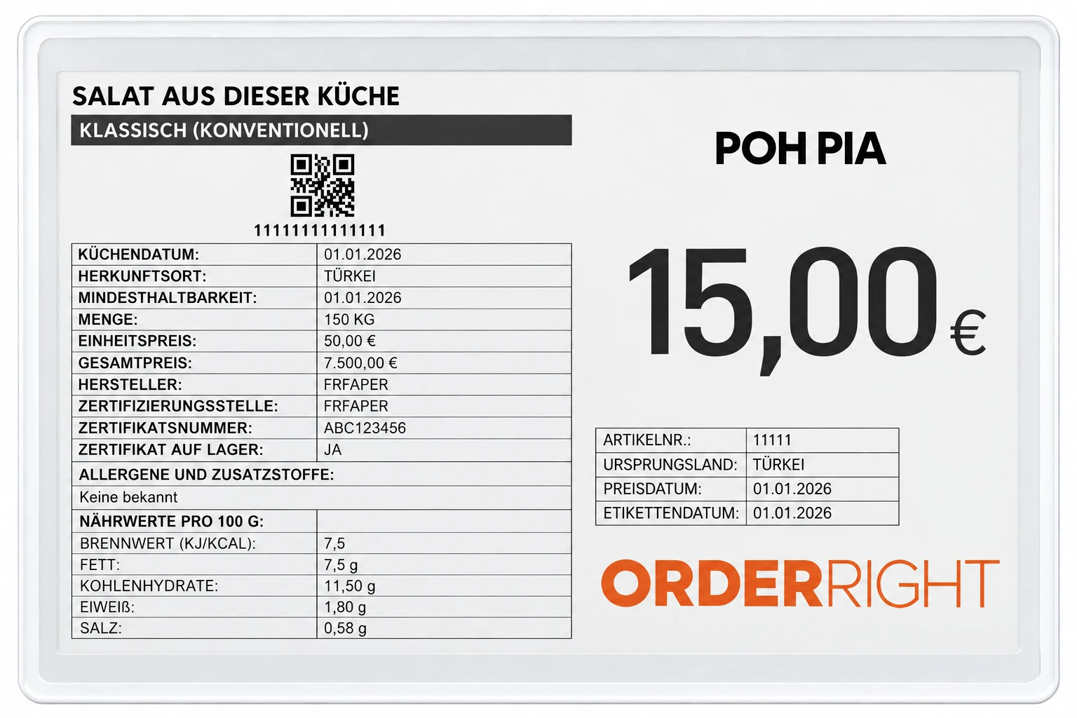 Passend zu digitalen Preisschildern
